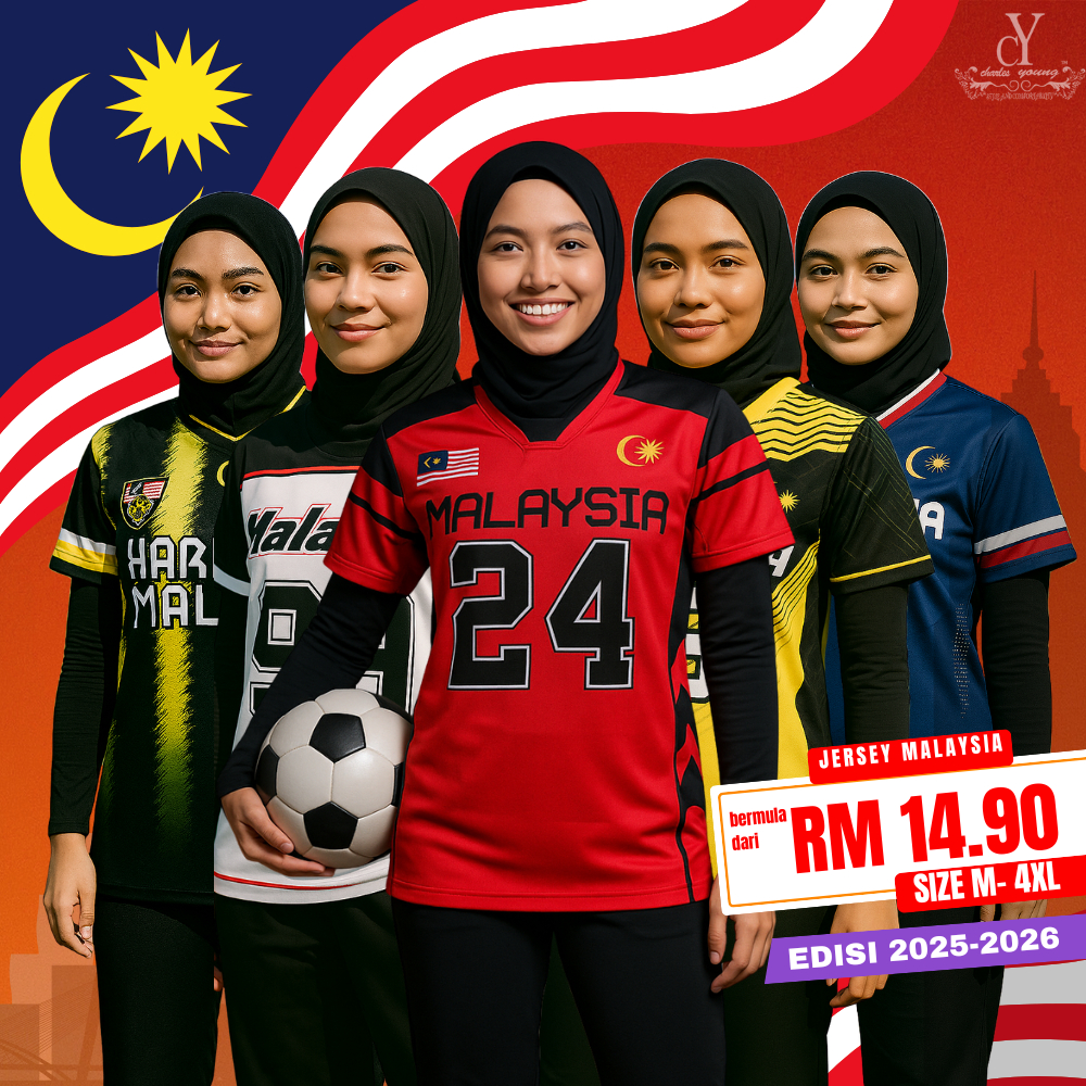 CY 4958 (M-4XL) พลัสขนาดเสื้อใหม่ Jersi Baju Bola Sepak Harimau Malaya// Baju Jersey Bola Sepak