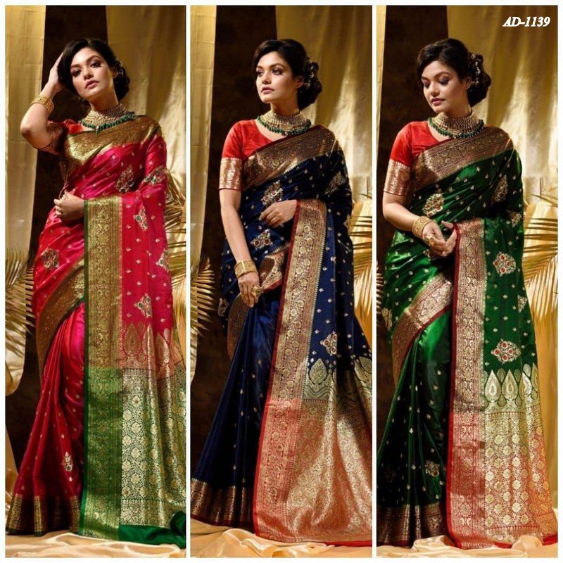 AD-1139~Exclusion Soft Lichi Silk Saree