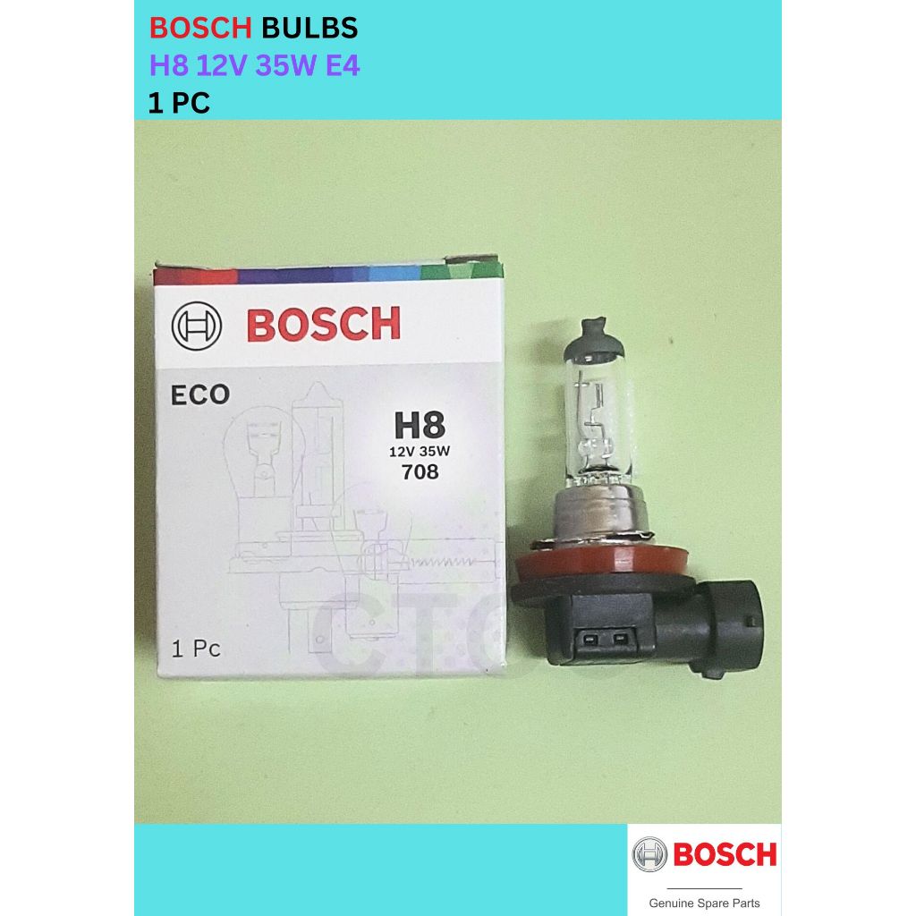 [ H8 12V 35W ] BOSCH หลอดฮาโลเจน Mentol >>