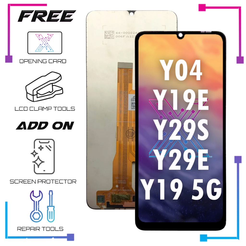 หน้าจอ LCD สําหรับ VIVO Y04 Y19 5G Y19E Y29S Y29E Y29T 5G Y19S GT T4 LITE 5G IQ Z10 LITE (พร้อมหน้าจ