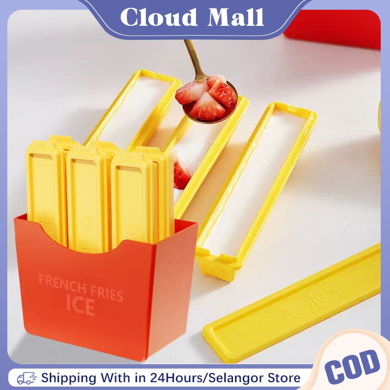 3D French Fries Baking Ice Mold French Fries ถาดน้ําแข็ง French Fries ถาดน้ําแข็ง