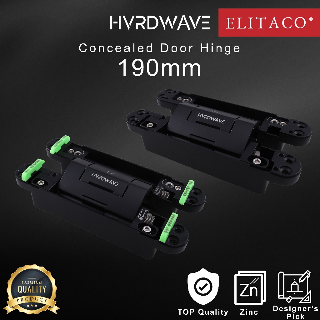 ELITACO100kg 180 องศา Rotatable 3D ปกปิดบานพับประตู Soft Close, Self Close ประตูที่ซ่อนอยู่