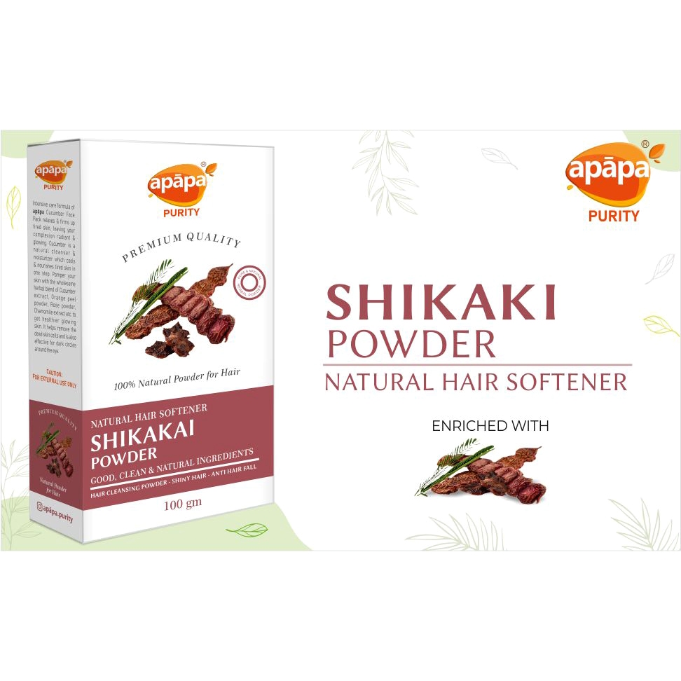 ApApa SHINY HAIR - SHIKAKAI POWDER สําหรับผม | ผมลัสทรัส| ควบคุมผมตก | ผมชี้ฟูที่พันกัน | 100g