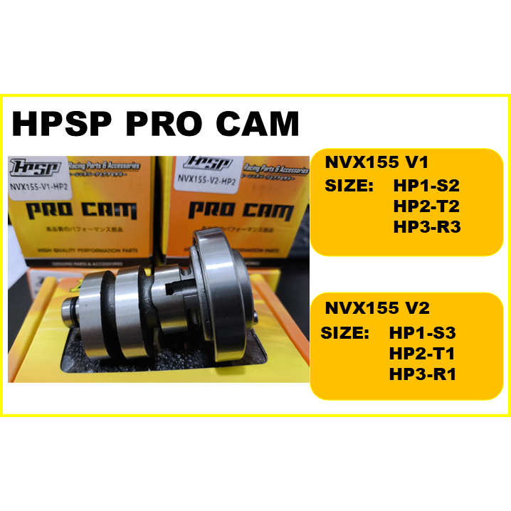 PRO CAMSHAFT NVX155 V1 V2 NVX HPSP RACING