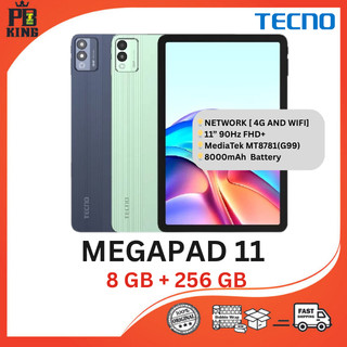 Tecno Megapad 11 Tablet | Mediatek Helio G99 | 11" IPS LCD Display | 8000 mAh Battery Capacity