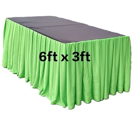 INTANZ Skirting Meja Banquet 6x3 JC Easy Setting Table Skirting