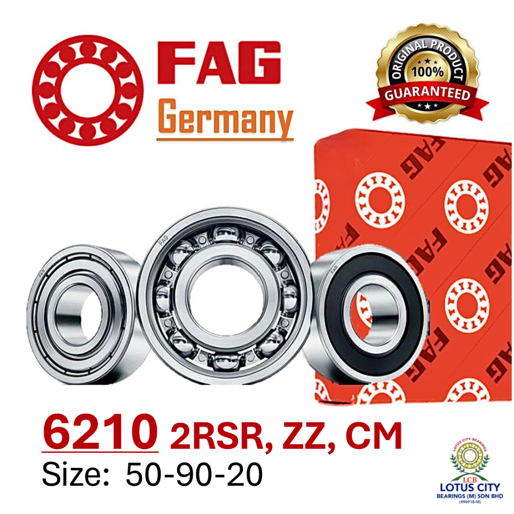 FAG Bearing 6210 ZZ 2RSR CM (50x90x20