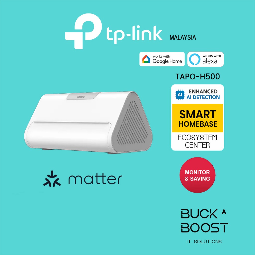 (ฟรี HDD 500GB) TP-LINK (TAPO H500) Smart HomeBase (ที่เก็บข้อมูลในตัว 16GB) รองรับกล้องสูงสุด 16 ตั