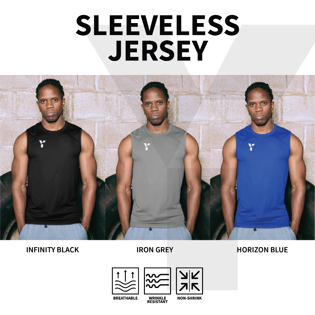 Y1 SLEEVELESS MICROFIBER TSHIRT [ HOCKEY/RUNNING/TRAINING ]