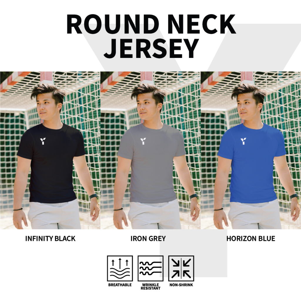Y1 SHORT SLEEVE MICROFIBER TSHIRT [ HOCKEY/RUNNING/TRAINING/CASUAL ]