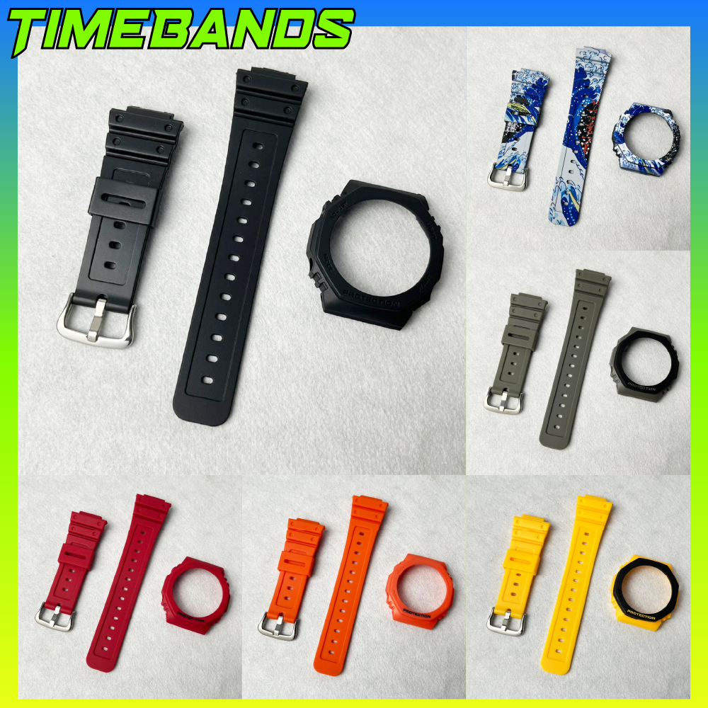 BNB GA2100 TMJ CasiOak G Shock Strap Tali Jam Resin Watch Band Solid Replacement Accessories