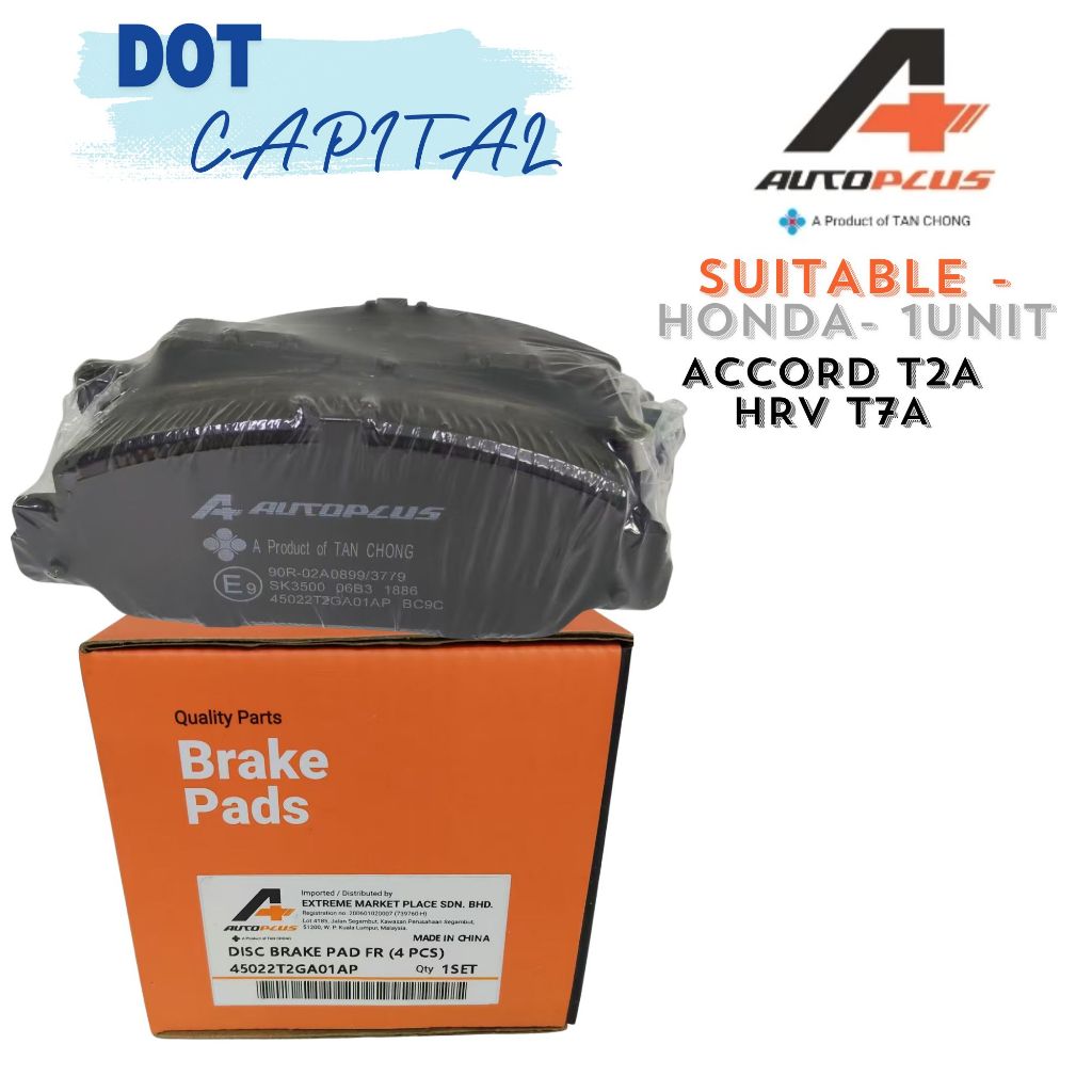 AUTOPLUS ผ้าเบรคหน้า HONDA ACCORD T2A T7A TC45022-T2G-A01-AP