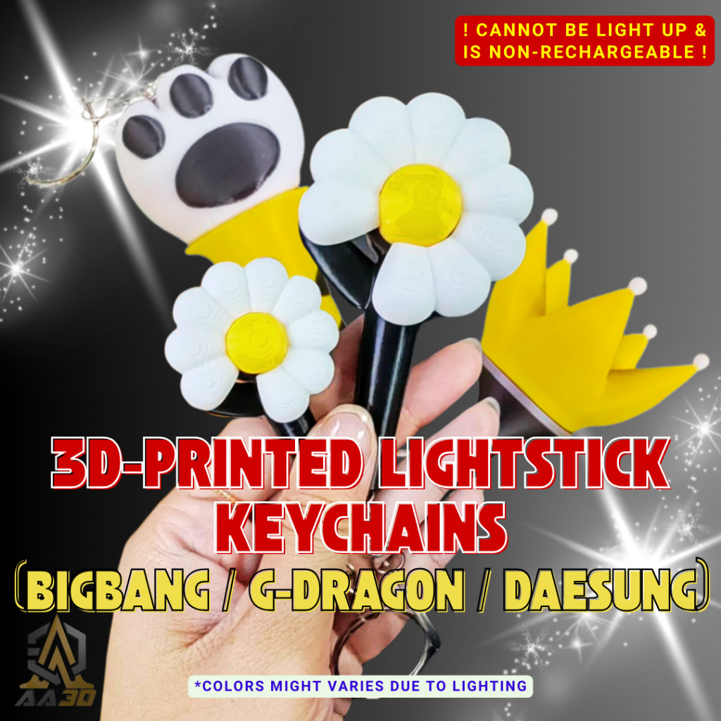 3D-พิมพ์Bigbang GD G-Dragon Daesung Mini Daisy Daebong Bangbong LightstickพวงกุญแจพวงกุญแจKpop K-Pop