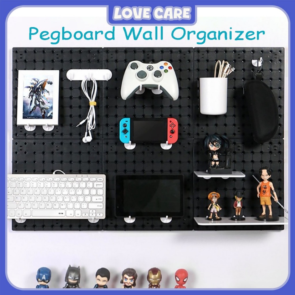 Pegboard Perforated Display Board Wall Display Rack Peg Board ติดผนัง Hole Board Wall Organizer