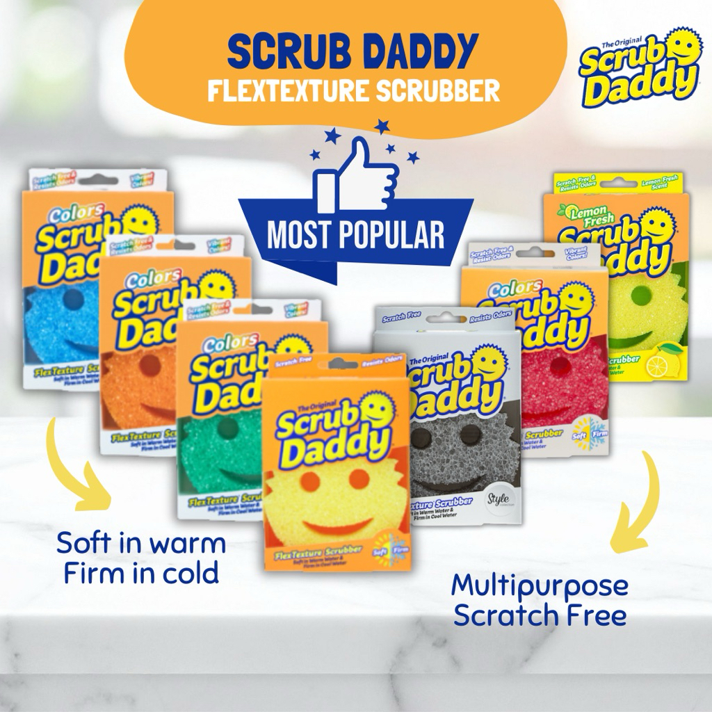 [สครับ Daddy MY] สครับ Daddy FlexTexture ฟองน้ําทําความสะอาดห้องครัวในครัวเรือนถังฉลามอเนกประสงค์