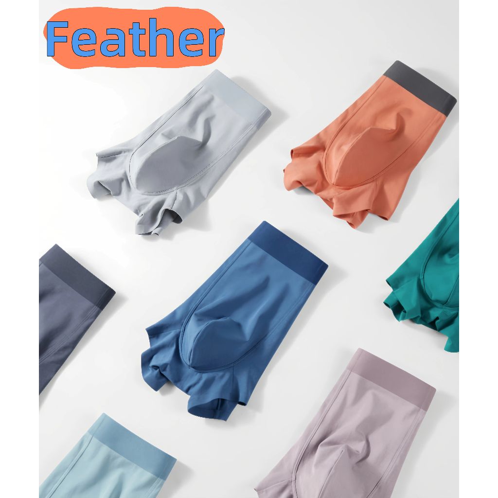 Feather กางเกงชั้นในชายผ้าฝ้ายแท้ Seluar Dalam Lelaki Cloud Comfort Skin Loving