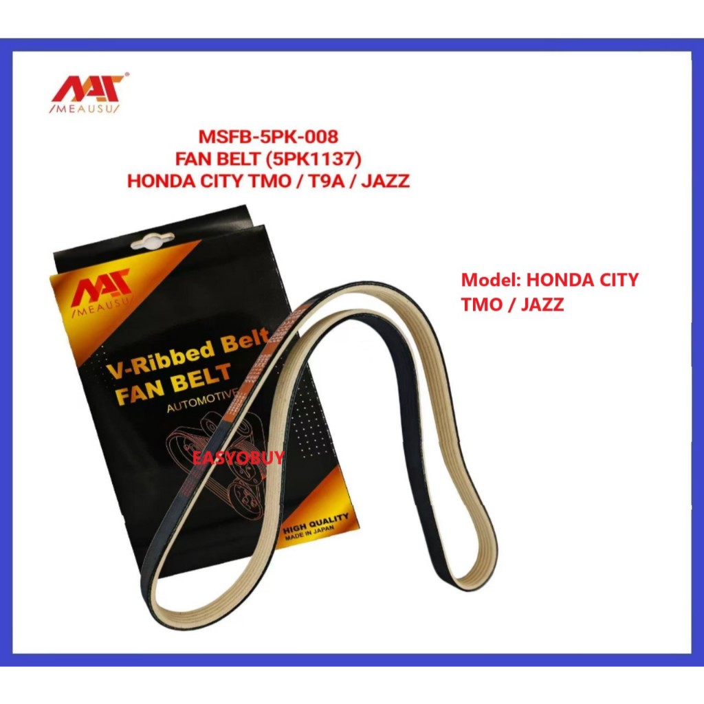 MEAUSU FAN BELT MSFB-5PK-008 5PK1137 รุ่น: HONDA CITY TMO / JAZZ