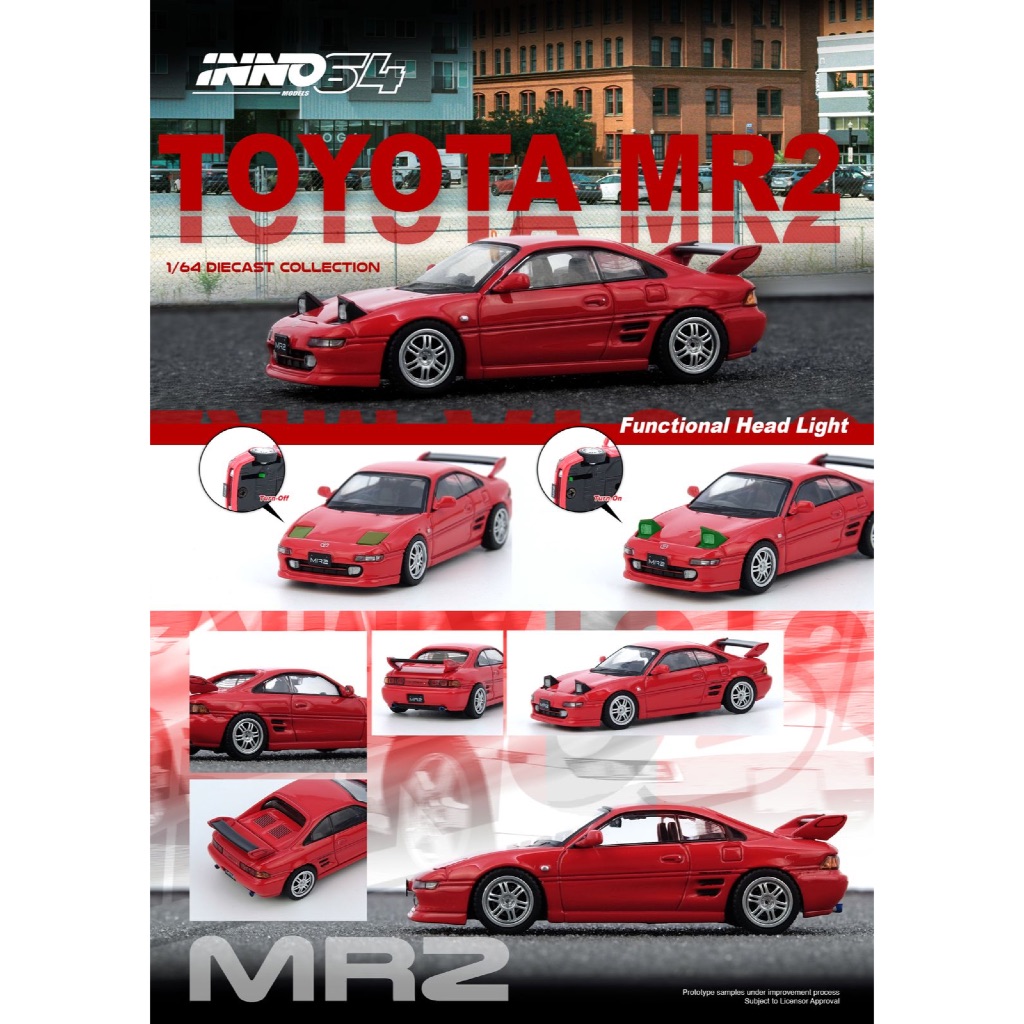 INNO MODELS INNO64 IN64-MR2SW20-RED TOYOTA MR2 (SW20) สีแดง