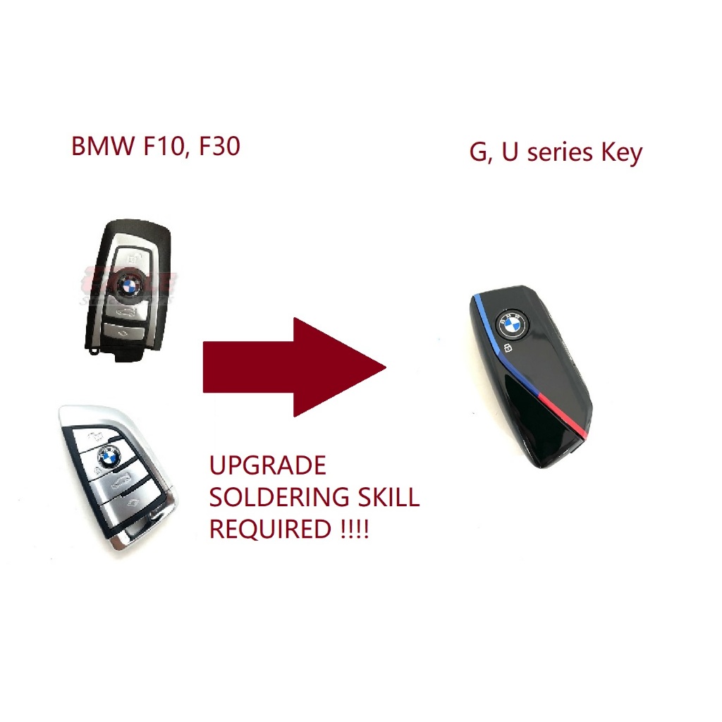 BMW F Series F10 F30 เครื่องส่งสัญญาณระยะไกล 4 ปุ่ม Keyless สมาร์ทคีย์อัพเกรดปุ่มซีรีส์ GU
