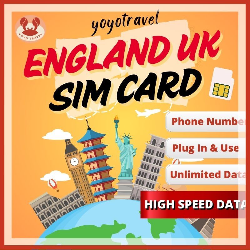 ซิมการ์ดอังกฤษ UK ซิมการ์ด 英国sim United Kingdom sim ข้อมูลไม่จํากัด Britain sim card ยุโรปซิมหมายเลข