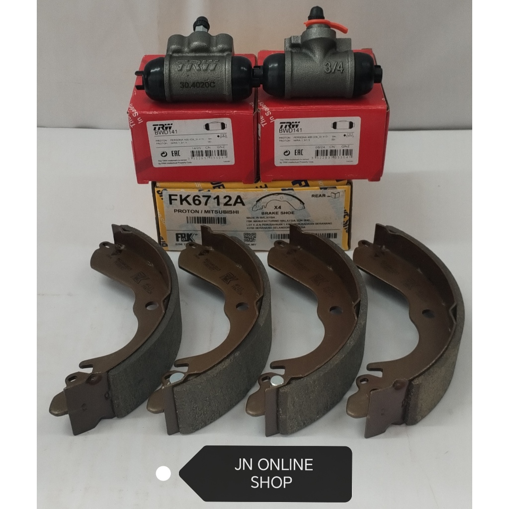 ก้ามเบรค (FBK)+ปั้มเบรค (TRW) 3/4 ด้านหลังสําหรับ Proton Saga 12V Iswara Wira Satria 1.3 & 1.5 [1 ชุ