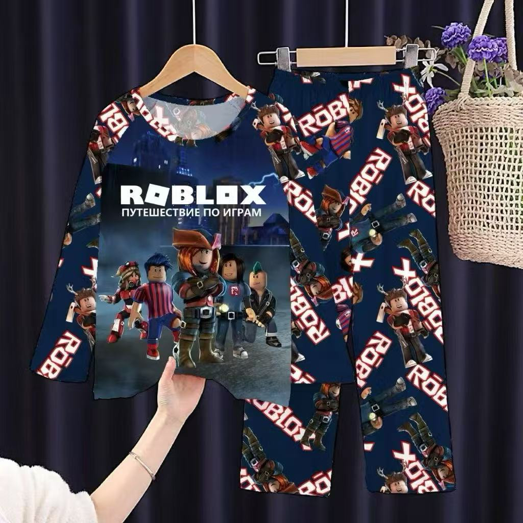 Roblox Baju Budak lelaki Baju Kuromi เด็ก pijamas เด็ก pijamas ชุดนอน nightwear ชุดนอน