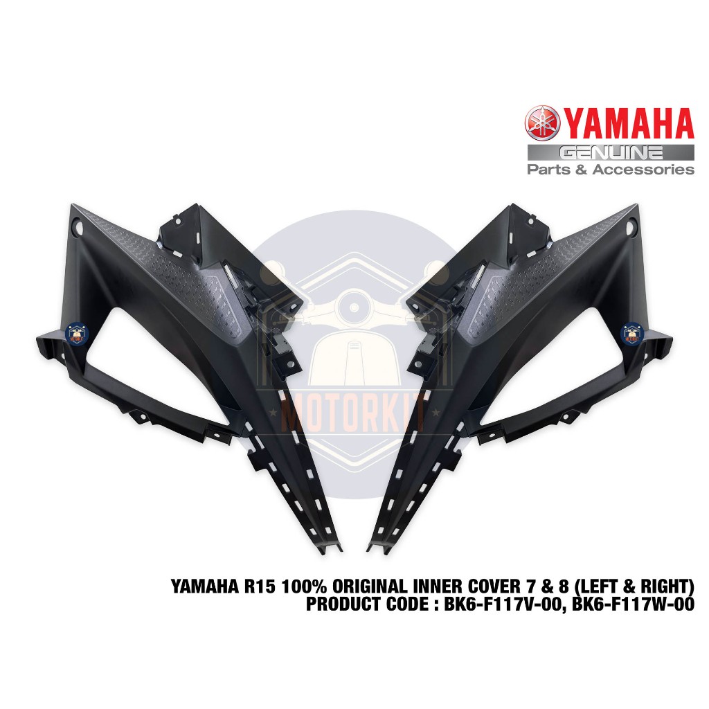 R15 ฝาครอบภายใน 7 8 ซ้ายขวาขวา KIRI KANAN LEGSHIELD BK6-F117V-00 BK6-F117W-00