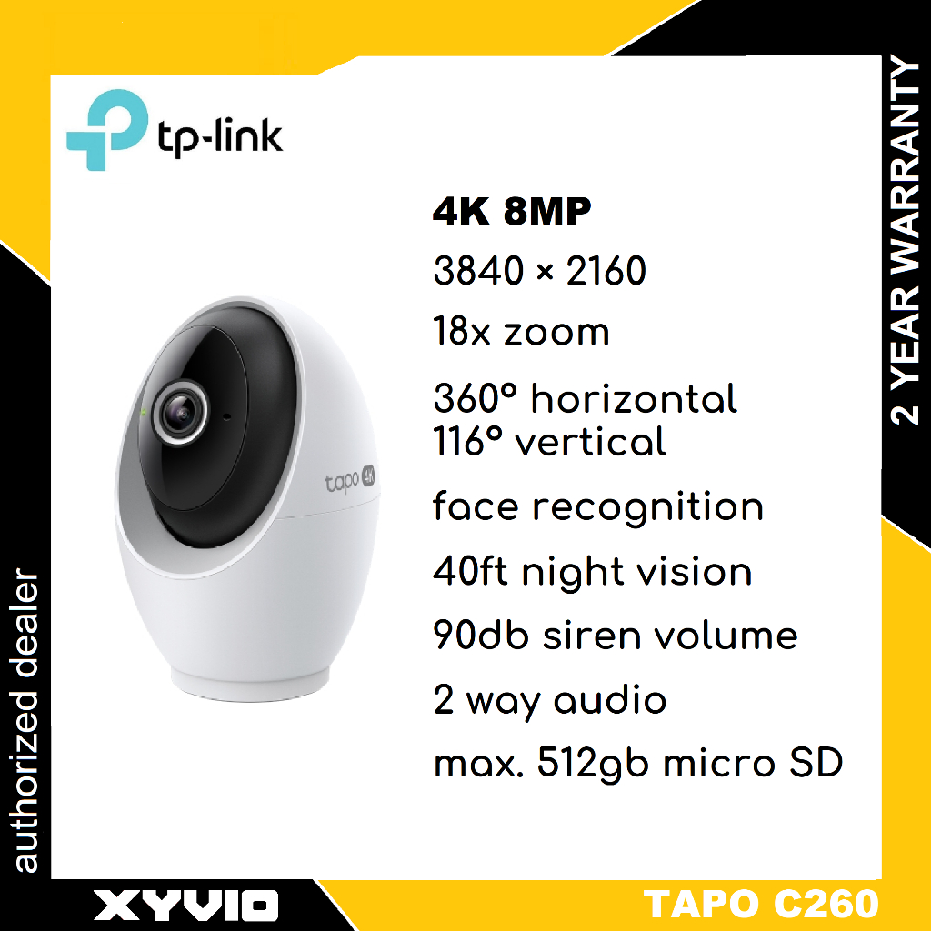 TP-LINK Tapo C260 Pan/Tilt AI Home Security Wi-Fi Camera