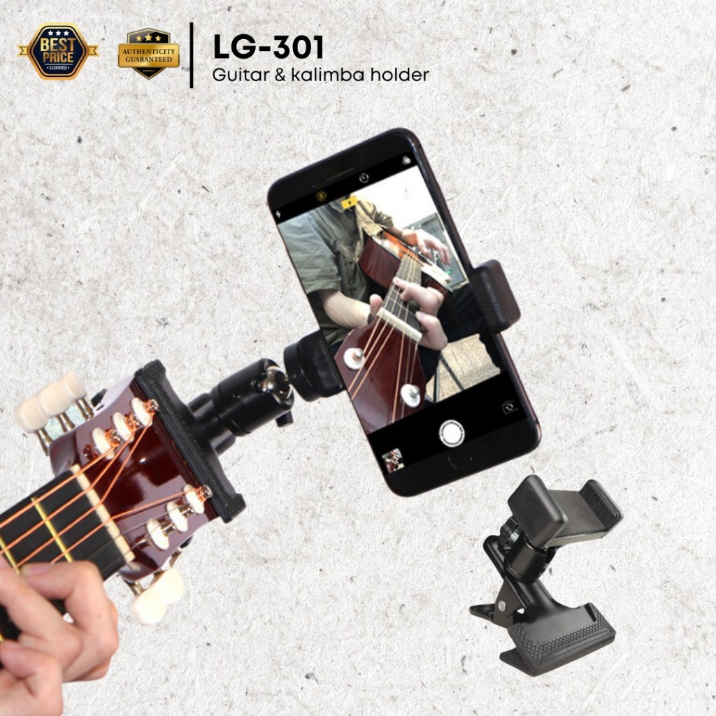 Guitar / Ukulele Clip On Phone Holder ( LG301 / LG-301 / LG 301 )