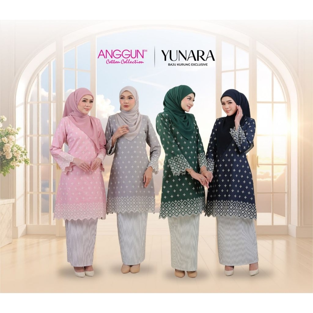 KURUNG YUNARA COTTON EMBROIDERY ANGGUN COTTON COLLECTIONS