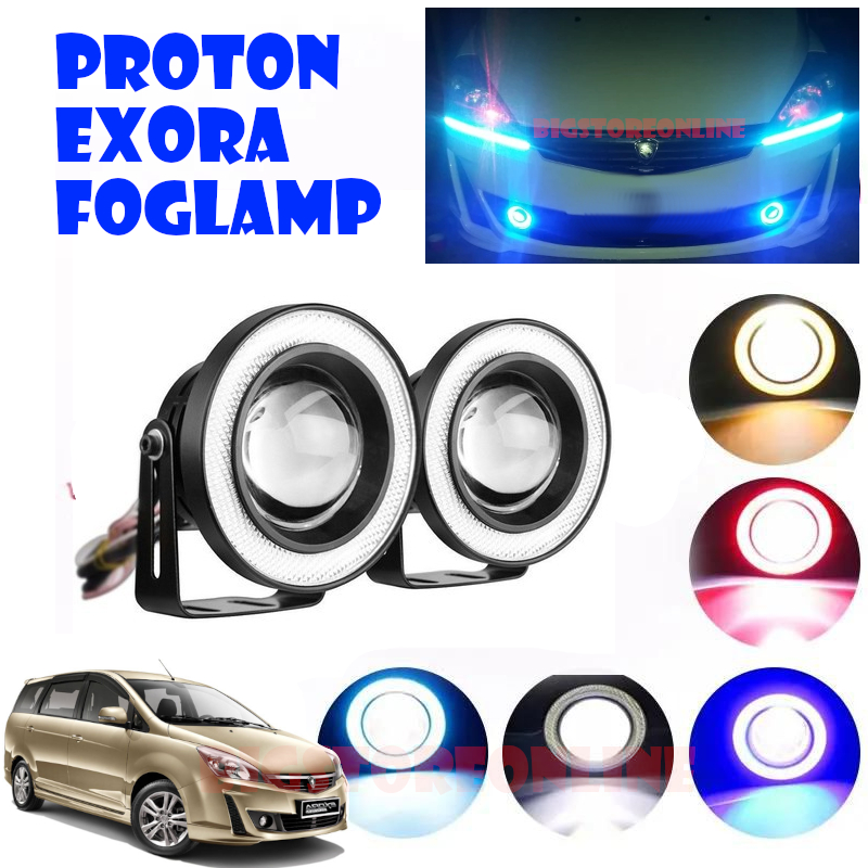 Proton Exora Turbo CPS 2009-2023 ไฟตัดหมอกรถยนต์ Angel Eagle Eye Led Spotlight Halo COB แหวน