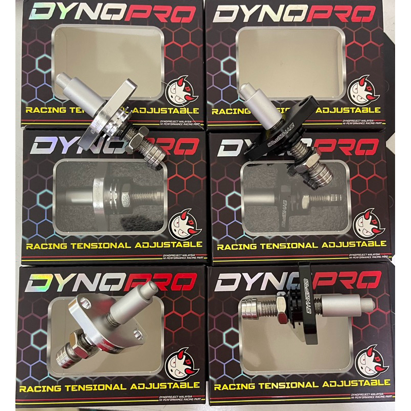 Dynopro KRISS LC135 Y15 RS150 RSX150 WAVE125 DOUBLE SPRING RACING MANUAL TIMING CHAIN TENSIONER (สีดํา . เงิน)