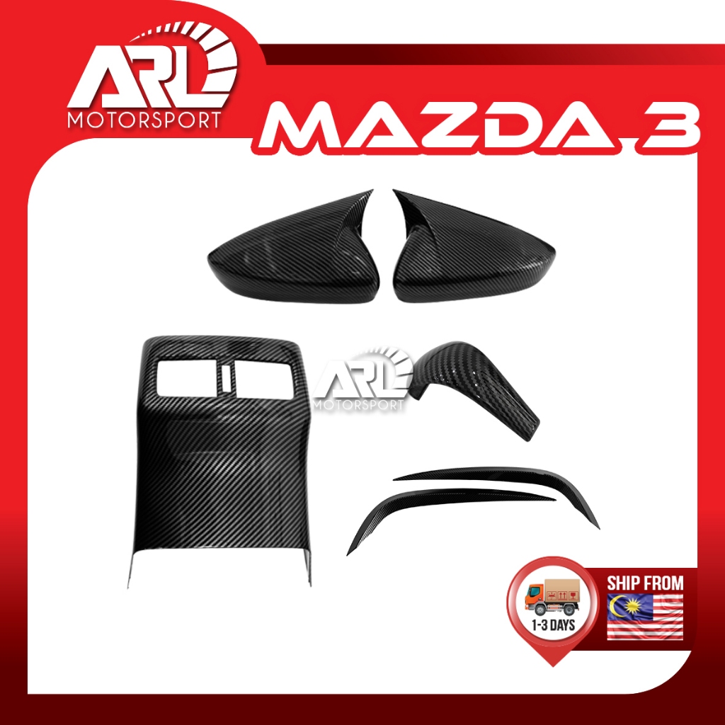 Mazda 3 BP ภายในตกแต่งภายนอกคาร์บอนไฟเบอร์สําหรับ Mazda 3 BP 2019 - 2027 ARL Motorsport