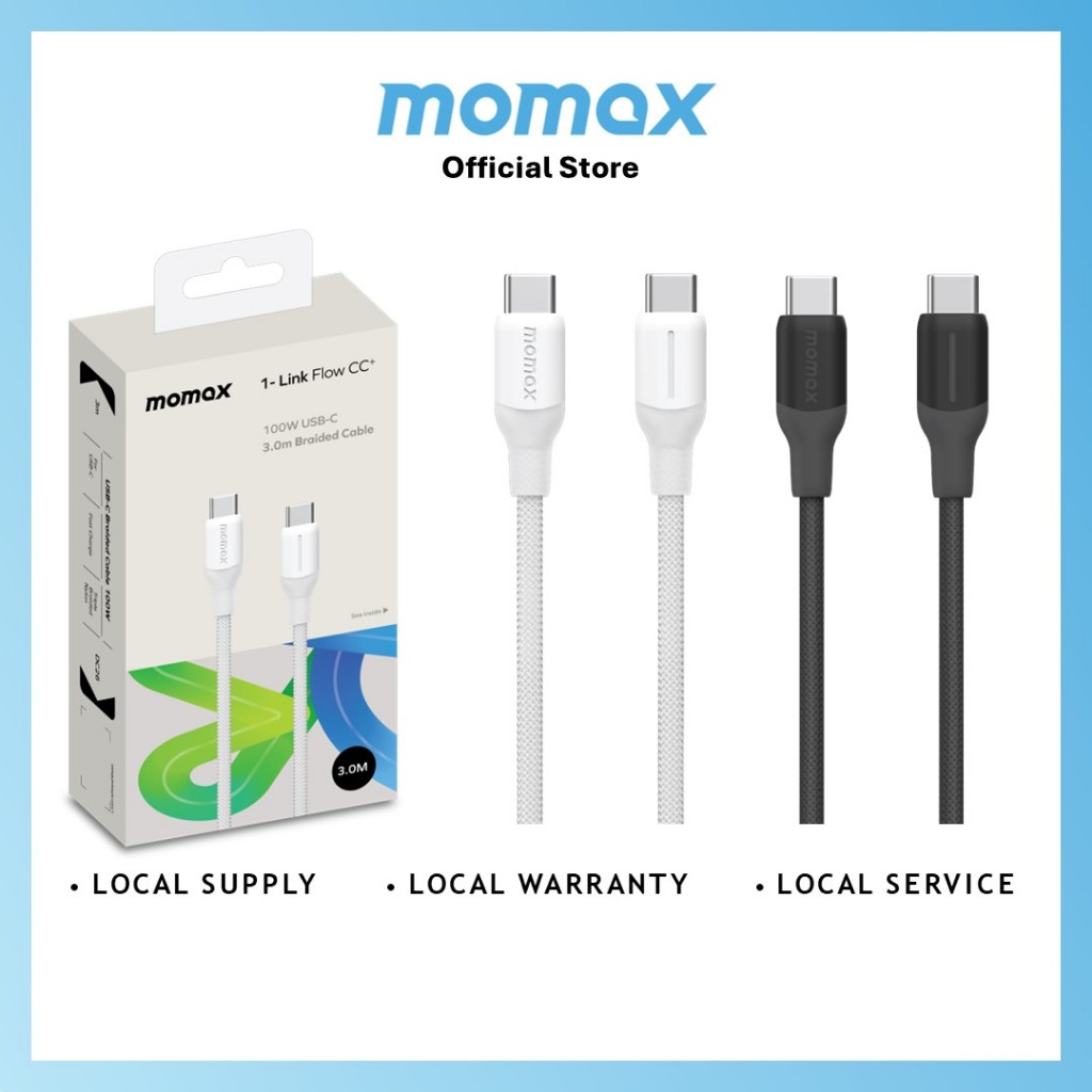 Momax 1-Link Flow CC 100W USB-C สายถัก (3 เมตร)