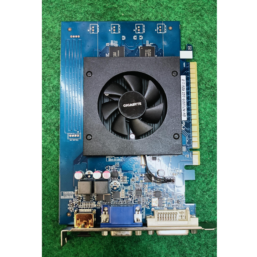 NVIDIA GeForce GT 710 1GB Gigabyte GDDR5 (Elpida) PCIe x8 2.0 @ x8 1.1 gt710 GT710 1024 MB ใช้