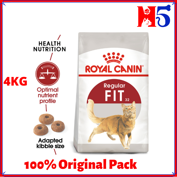 ROYAL CANIN Fit 32 (4KG) Makan Kucing/ อาหารแมวแบบแห้ง/ อาหารสัตว์เลี้ยง