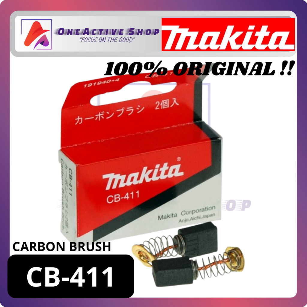 MAKITA CARBON BRUSH CB411 แปรงคาร์บอนสําหรับ 3709 TD0101F TW0350 M1901B CB-411 191940-4