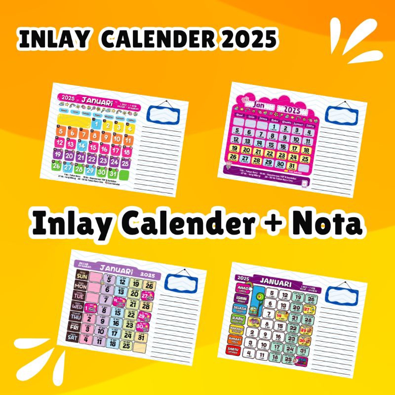 Inlay Calender Nota 2025 Inlay 2025