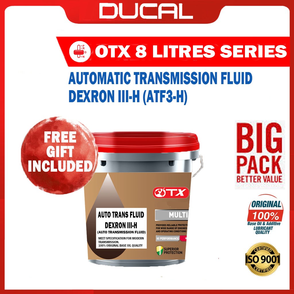 DUCAL OTX ATF DXR III-H ( DX-3 ) AUTO TRNSMISSION FLUID 8 LITRES 8L ATF DXR III MINYAK เกียร์อัตโนมั