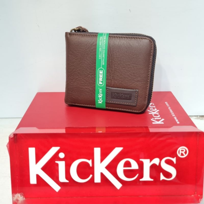 Kickers Leather Zipper Wallet 1KDSH-Z-525913
