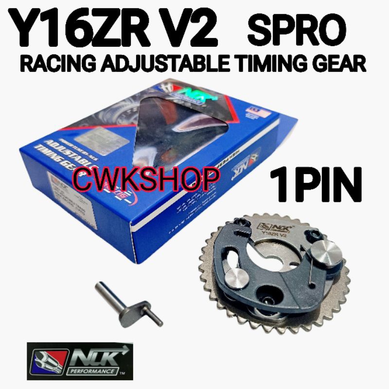 NLK TIMING GEAR Y16ZR V2 ADJUSTABLE TIMING GEAR +DECOMP PIN CNC NLK PERFORMANCE