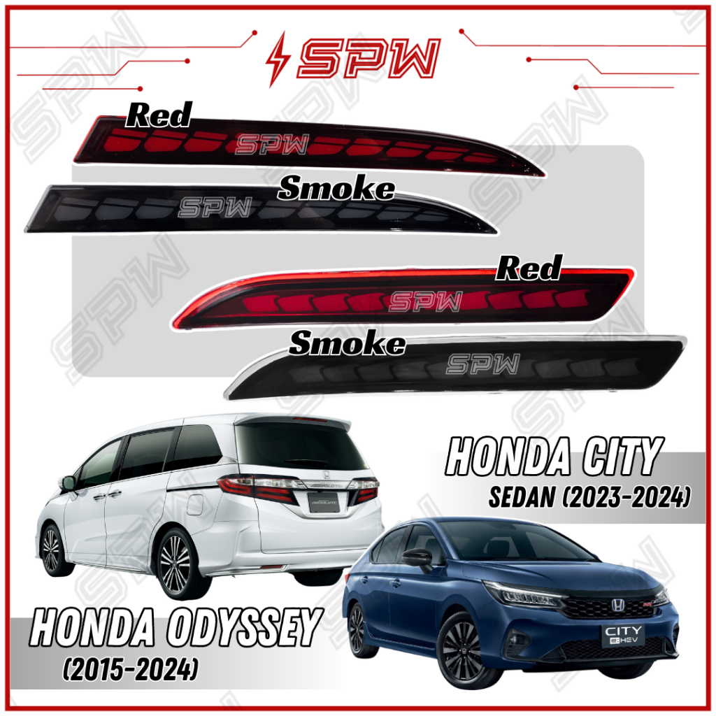 Honda City SEDAN (2023-2025) Odyssey (2015-2025) LED ด้านหลังกันชน Reflector Daylight DRL ไฟเบรค Cit