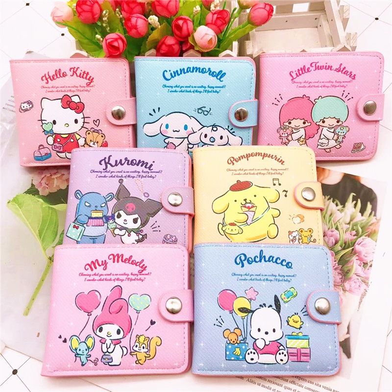 SANRIO กระเป๋าสตางค์เด็กซานริโอ้ โดมเปญ ซานริโอ เด็กผู้ชาย , 三丽洛米包, คุโรมิ , ซินนามอนโรล, เมโลดี้ , 