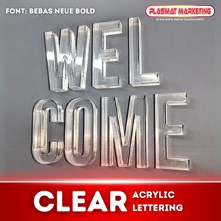 Custom 3D Acrylic Wording/Font Number (0 -9) - ใส/ดํา/ขาว/กระจก (2 นิ้ว) - Bebas Nue Bold