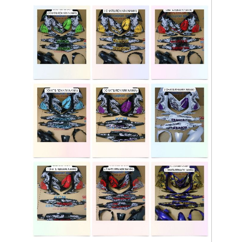 STRIPE Y15 V1 V2 CUSTOM NAMA VIRAL NAGA สติ๊กเกอร์ Y15ZR Y15 ZR