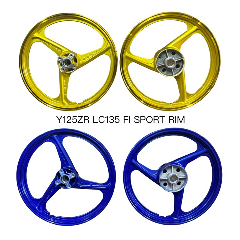 YAMAHA Y16 Y15 Y125ZR LC135 FI V8 LC135 5S SPORT RIM ENKEI 3L BLUE GOLD (F) 1.4 (R) 1.6