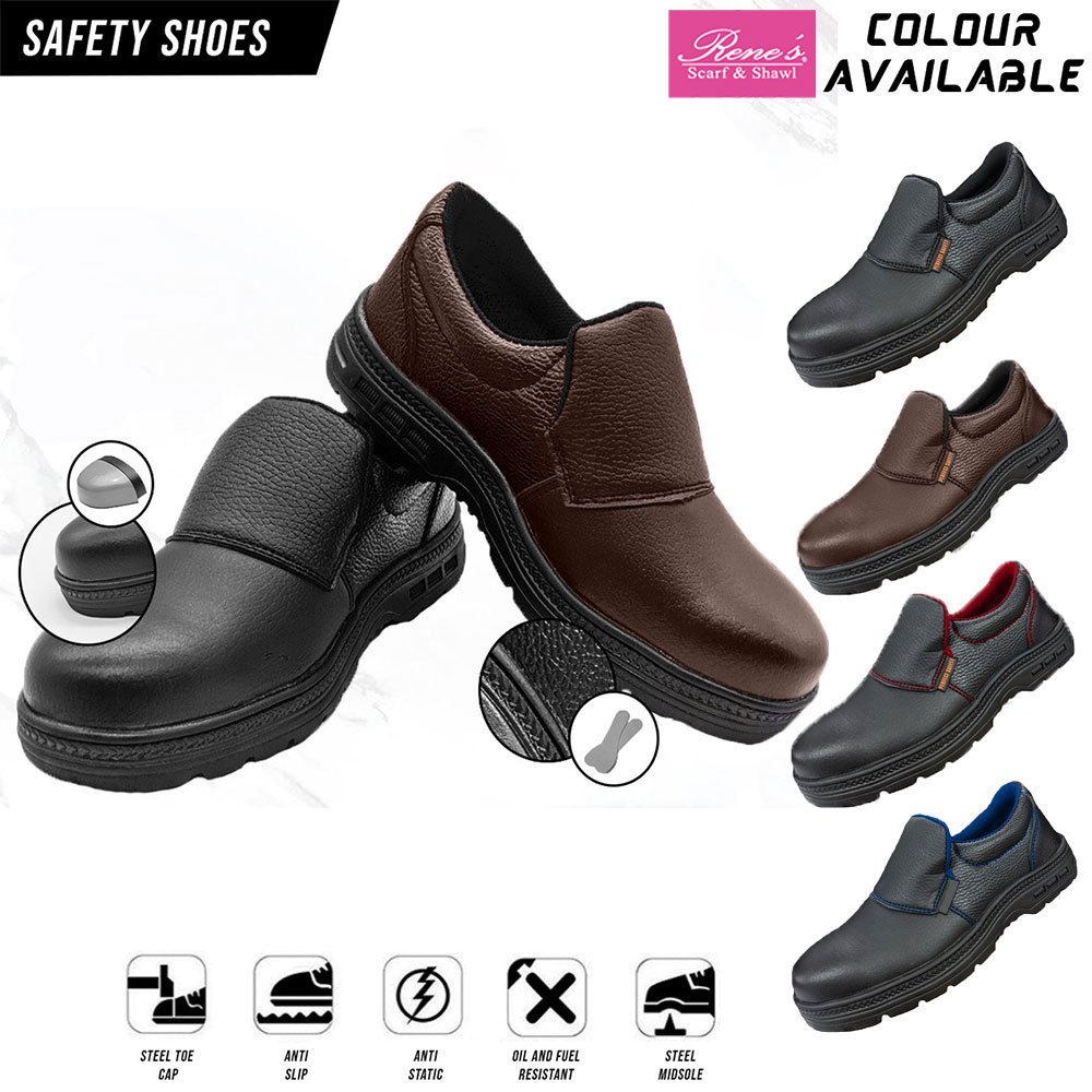 รองเท้านิรภัย Low Cut ผู้ชายผู้หญิง Safety Boot Rubber Kasut Safety Sarung Lelaki Perempuan