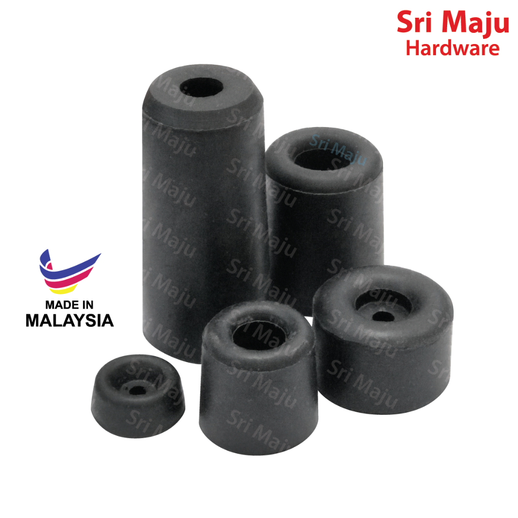 MAJU ST ยางสีดํากันชนประตูล็อคป้องกัน Slam Damage Wall ปกป้อง Getah Penhan Pintu
