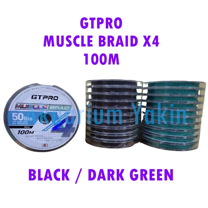 4077 GTPRO MUSCLE X4 BRAIDED LINE 100M MAX SAMBUNG 1000M GT PRO