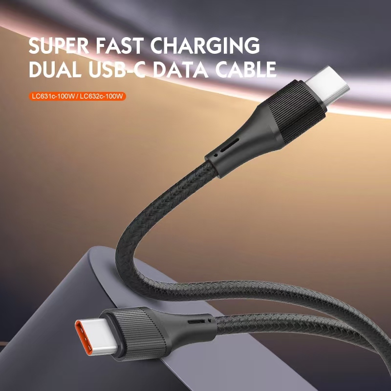 LDNIO LC631C 100W USB Data Cable / การชาร์จที่รวดเร็วเป็นพิเศษ 100W / ต้านทานการไม่เชื่อมที่ทนทาน